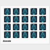 Hemelse Panter – Kosmische Schaduw Wildlife Melkwe Vierkante Sticker (Vel)
