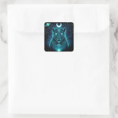 Hemelse Panter – Kosmische Schaduw Wildlife Melkwe Vierkante Sticker (Tas)