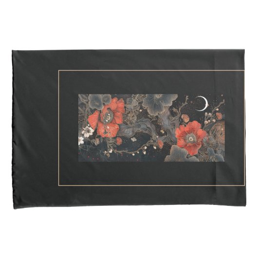 Hemelse papavers kussensloop (Voorkant-Rechts)