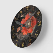 Hemelse papavers ronde klok (Hoek)