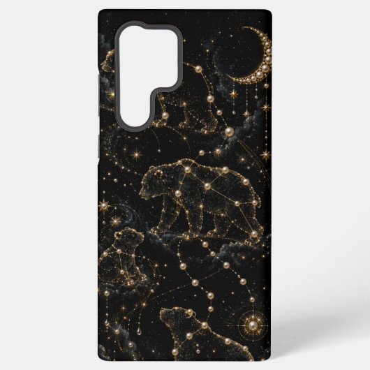 Hemelse parelbeer baan samsung galaxy hoesje (Achterkant)