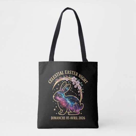 Hemelse Pasternacht 2026 Galaxy Konijn Constella Tote Bag (Voorkant)