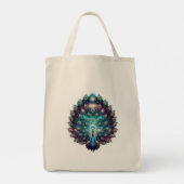 Hemelse Pauw Dubbelzijdige Canvas tas (Achterkant)