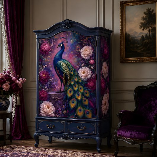 Hemelse Pauw Pioen Decoupage Tissuepapier