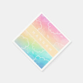 Hemelse Persoonlijke Naam Halo Wolk Regenboog Servet (Hoek)