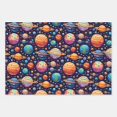 Hemelse Planeten en Sterren Inpakpapier Vel (Voorkant 3)
