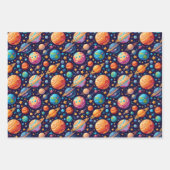 Hemelse Planeten en Sterren Inpakpapier Vel (Voorkant)