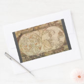  hemelse planisfeer kaart door Joseph Moxon Rechthoekige Sticker (Envelop)