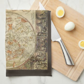 hemelse planisfeer kaart door Joseph Moxon Theedoek (Quarter Fold)