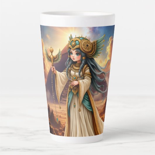 Hemelse Priesteres van de Gouden Piramide. Latte Mok (Voorkant)