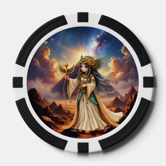 Hemelse Priesteres van de Gouden Piramide. Poker Chips (Voorkant)