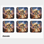 Hemelse Priesteres van de Gouden Piramide. Vierkante Sticker (Vel)
