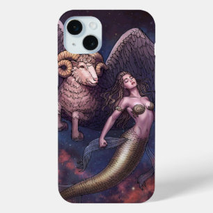 Hemelse Ram en Zeemeermin iPhone 15 Mini Hoesje