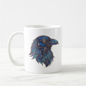 Hemelse Raven Mok Gouden Lijnkunst Maan & Sterren (Links)