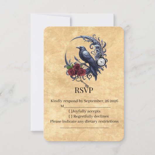 Hemelse Raven RSVP De Timeloze Nocturne Kaartje (Voorkant)