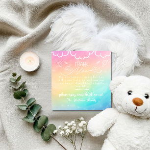 Hemelse regenboog baby Geboorte NICU Ziekenhuis  Bedankkaart