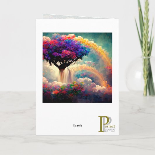 Hemelse regenboog, Bridge Greeting / Note Kaart (Achterkant)