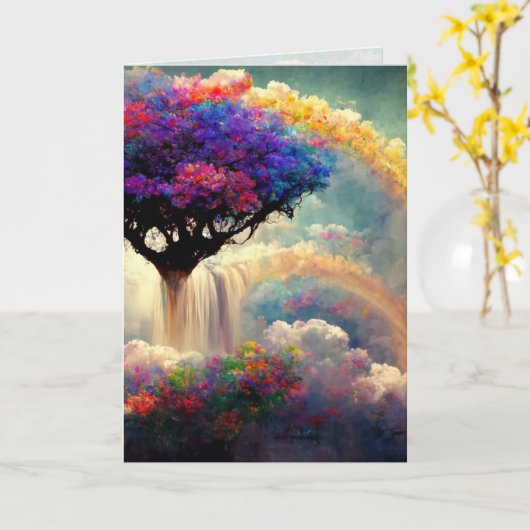 Hemelse Regenboog, Brug Groet / Notitiekaart (Gele Bloem)