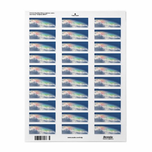hemelse regenboog etiket (Full Sheet)
