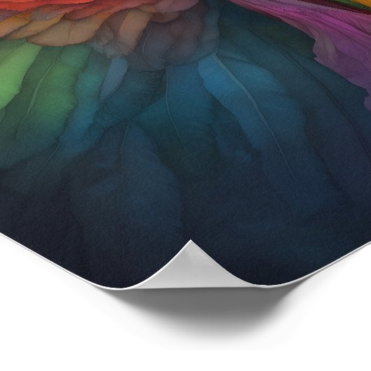 Hemelse Regenboog Godin Engel Geest Gids Kunst Poster (Hoek)