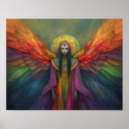 Hemelse Regenboog Godin Engel Geest Gids Kunst Poster