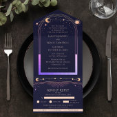 Hemelse Regenboog Zon Ster Maan Astronomie Ruimte All In One Uitnodiging