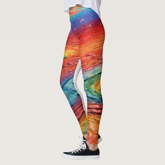 "Hemelse regenboogdromen: Y2K esthetische Leggings (Links)