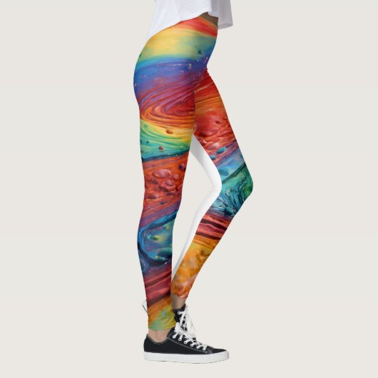"Hemelse regenboogdromen: Y2K esthetische Leggings (Rechts)