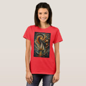 Hemelse Reis | Abstracte 3D Micro Mozaïek T-shirt (Voorkant volledig)