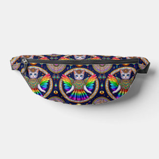Hemelse Retro Regenboog Kat Engelenvleugels Tas