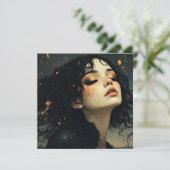 Hemelse Reverie / Stardust & Shadows Ai Kunst Kaart (Staand voorkant)