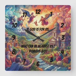 hemelse rivier vierkante klok