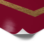 Hemelse Rode Gouden Zon Maan Sterren Kaarten & Ges Perfect Poster (Hoek)