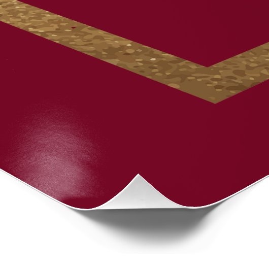 Hemelse Rode Gouden Zon Maan Sterren Kaarten & Ges Perfect Poster (Hoek)