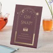 Hemelse Rode Gouden Zon Maan Sterren Oh Snap Reclamebord Met Voetstuk (Insitu)