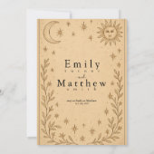 Hemelse Romance - Maan en Zon Ontwerp Kaart (Achterkant)