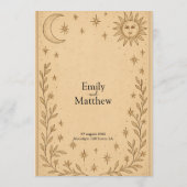 Hemelse Romance Mystiek Hemels Ontwerp Menu (Achterkant)