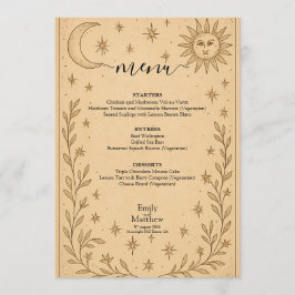 Hemelse Romance Mystiek Hemels Ontwerp Menu