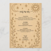 Hemelse Romance Mystiek Hemels Ontwerp Menu (Voorkant)