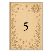 Hemelse Romance Mystieke Zon en Maan Ontwerp Kaart (Achterkant)