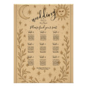 Hemelse Romance Mystieke Zon en Maan Perfect Poster (Voorkant)