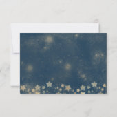 Hemelse romantische maan en sterren kalligrafie RS RSVP Kaartje (Achterkant)