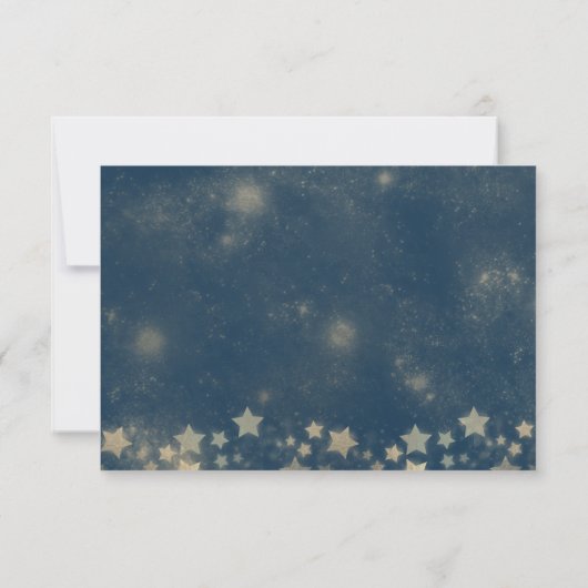 Hemelse romantische maan en sterren kalligrafie RS RSVP Kaartje (Achterkant)