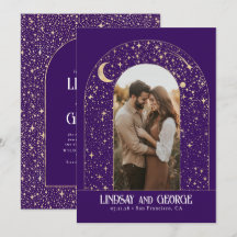 Hemelse Romantische Nacht Sterren Trouwfoto