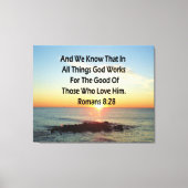 HEMELSE ROMEINEN 8:28 BIJBELVERS CANVAS AFDRUK (Voorkant)