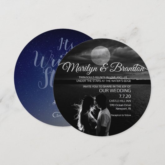 Hemelse Ronde Uitnodiging (Voorkant / Achterkant)