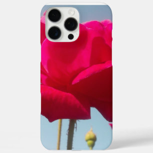 Hemelse Roos Mooie Rode Bloem Tegen Blauw iPhone 16 Pro Max Hoesje