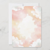 Hemelse Roze Aangepaste Engelachtige Wolken Baby S Kaart (Achterkant)