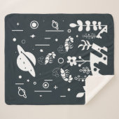 Hemelse Ruimte Garnalen & Planeten Sherpa Deken (Voorkant (horizontaal))
