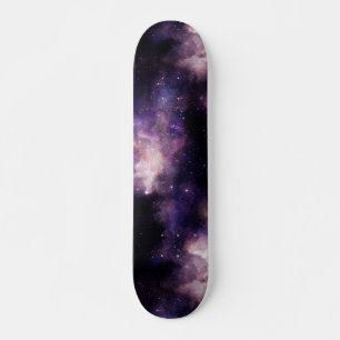 Hemelse ruimte sterrenstelsel paarse nachthemel persoonlijk skateboard